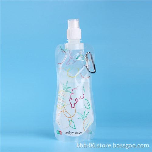 High Quality SGS approved stand up spout pouch with carabiner